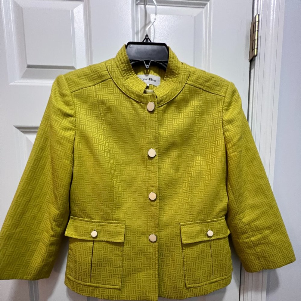 Calvin Klein size 6 gold jacket